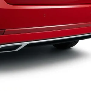 Výprodej Imitace výfuku DUMMY Škoda Octavia IV (2019 - 2024) se středovou lištou, stříbrné MILOTEC