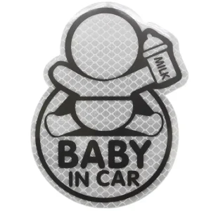Koupit Online Samolepka dítě v autě BABY IN CAR, reflexní stříbrná, Compass