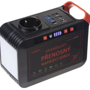 Multifunkční nabíjecí stanice 24000 mAh, Li-Ion baterie, se zásuvkou 230V CARCLEVER Vrácení Zdarma