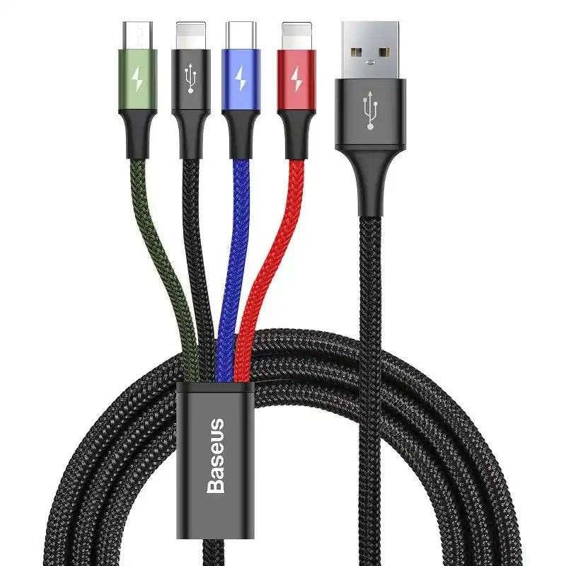Datový USB kabel 4 in 1 pro 2x Apple 8 pin / 1x micro USB / 1x micro USB-C - Baseus Poslední Šance