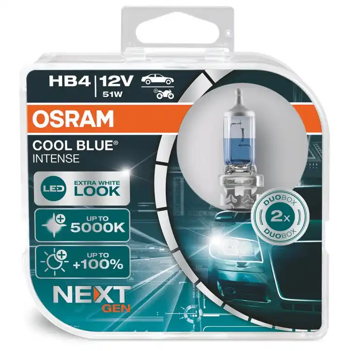 Víkendová Akce Žárovky HB4 Osram Cool Blue Intense NEXT GEN 5000K (DUO BOX 2 ks)