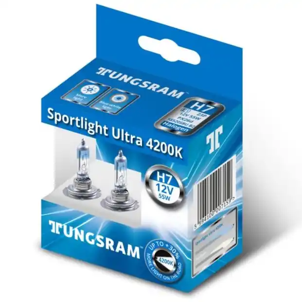 Žárovky H7 Tungsram Sportlight Ultra 4200K (DUO BOX 2 ks) Cenová Bomba