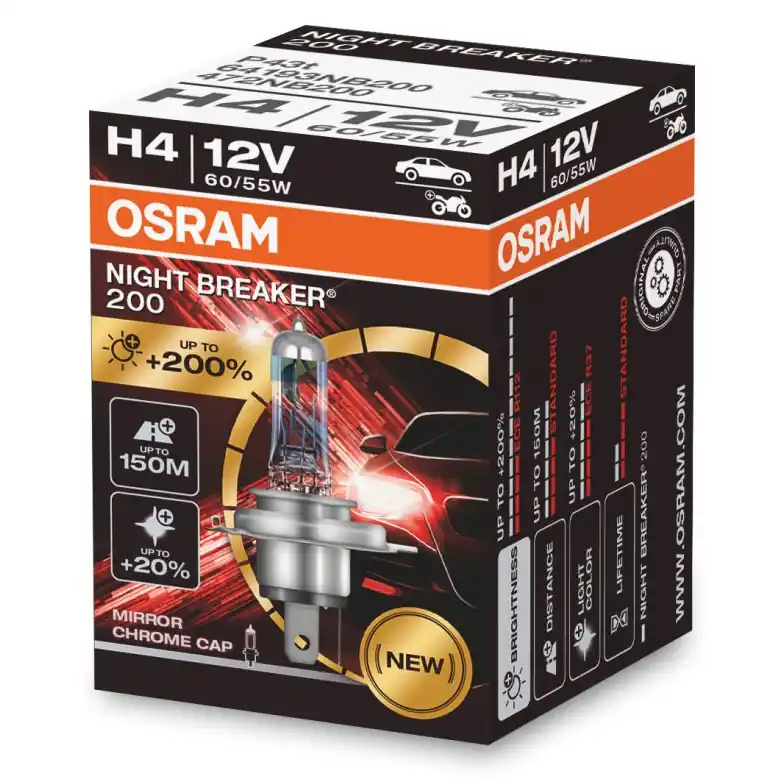Akční Nabídka Žárovka H4 Osram NIGHT BREAKER 200