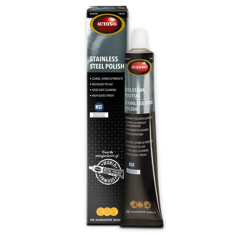 Vysoce Kvalitní Čistící a leštící pasta na nerez AUTOSOL STAINLESS STEEL POLISH, 75 ml