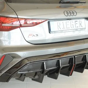 Audi A3 GY 5-dveř. sportback 06/2024- - vložka zadního nárazníku, plast ABS lakovaný do černé lesklé Objednat Nyní