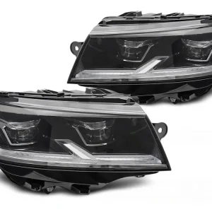 Volkswagen T6.1 2020-2024 - Přední LED světla ČERNÁ DRL Akční Nabídka