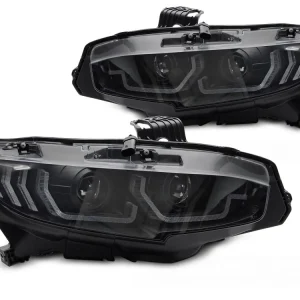HONDA CIVIC X 16-21 - přední LED světla černá DRL SEQ Dokud Zásoby Vydrží