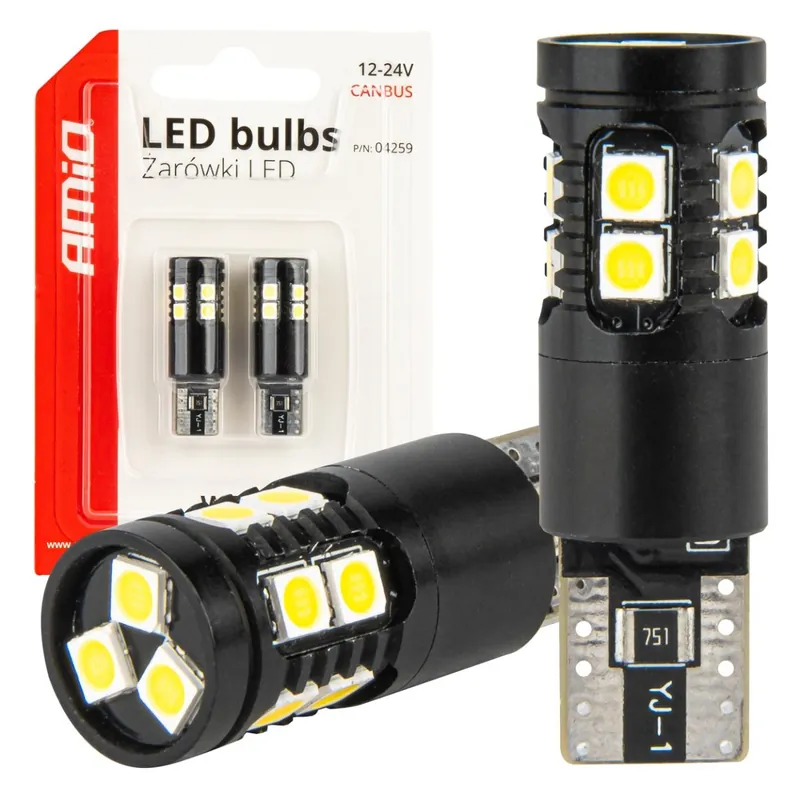 Speciální Cena LED žárovky T10 W5W 13SMD 3030 BÍLÉ s CANBUS