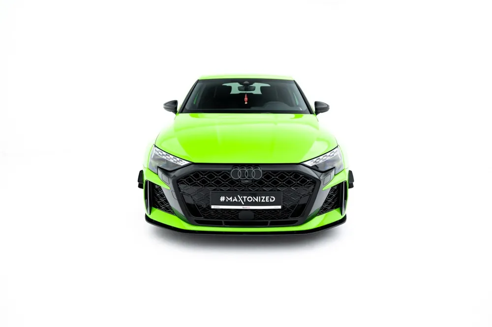 Audi RS3 Sportback 8Y Facelift, "Street Pro" spoiler pod přední nárazník ver.1, Maxton Design Autentický