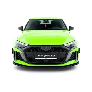 Audi RS3 Sportback 8Y Facelift, "Street Pro" spoiler pod přední nárazník s křidélky, Maxton Design Jen Po Omezenou Doba