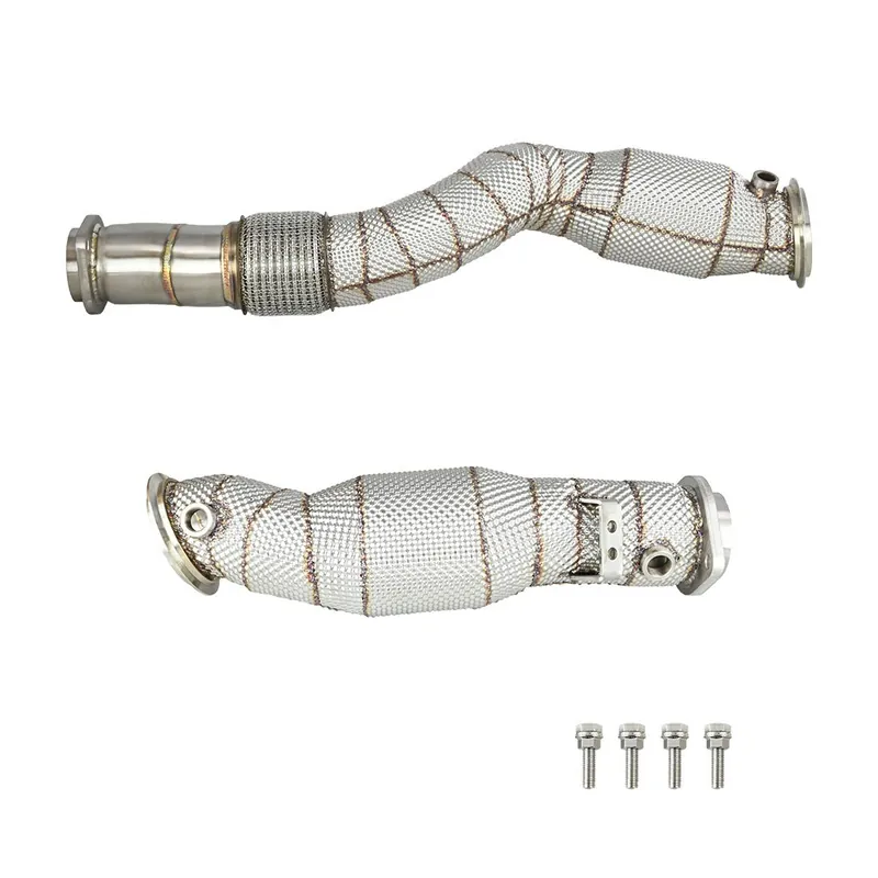 Nerezová downpipe pro BMW M3 G80 S58 2020+ + catalyst with shield Cenový Hit