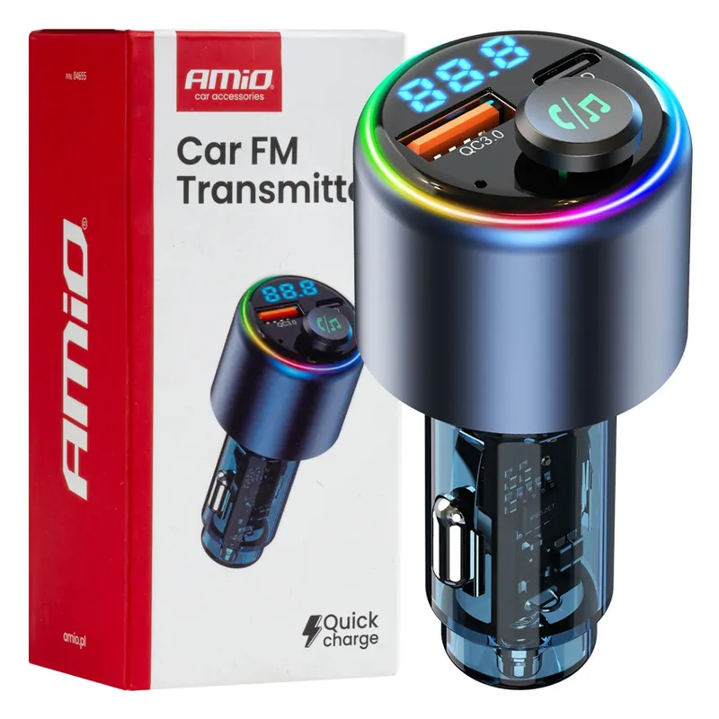FM transmitter s 1x USB-A / 1x USB-C 12/24V Nejlepší Cena