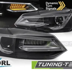 Volkswagen Polo V 2009-2017 - Přední LED světla černá Nejlepší Volba